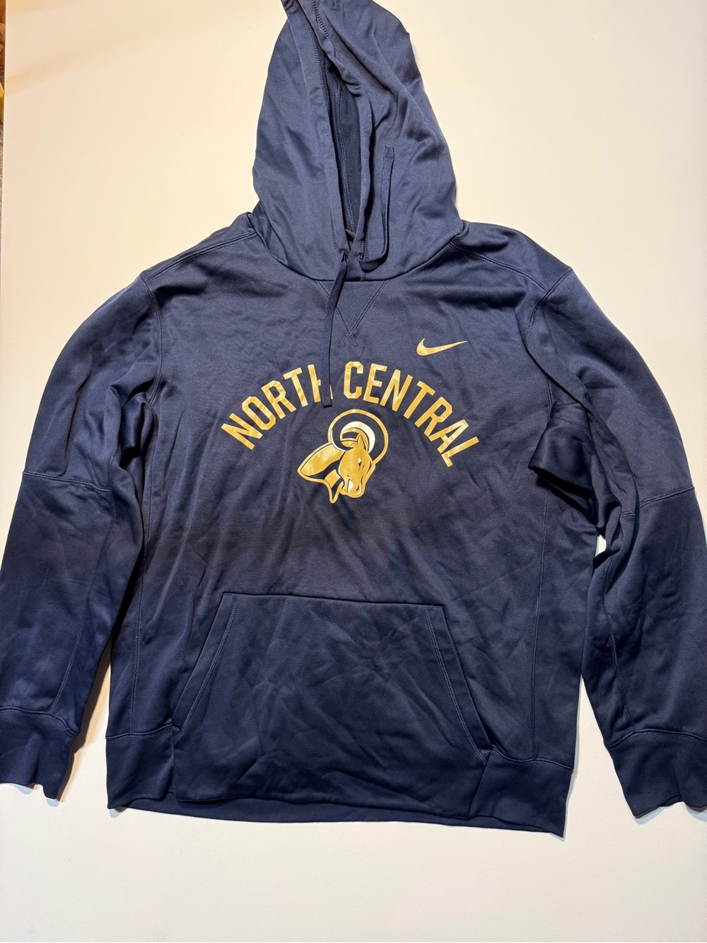 Nike Navy Hoodie with Gold 'North Central' Logo